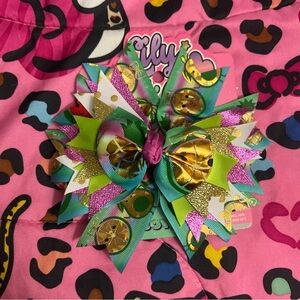 joJo Siwa wonder nation Rainbow Metallic Pink Hair Bow